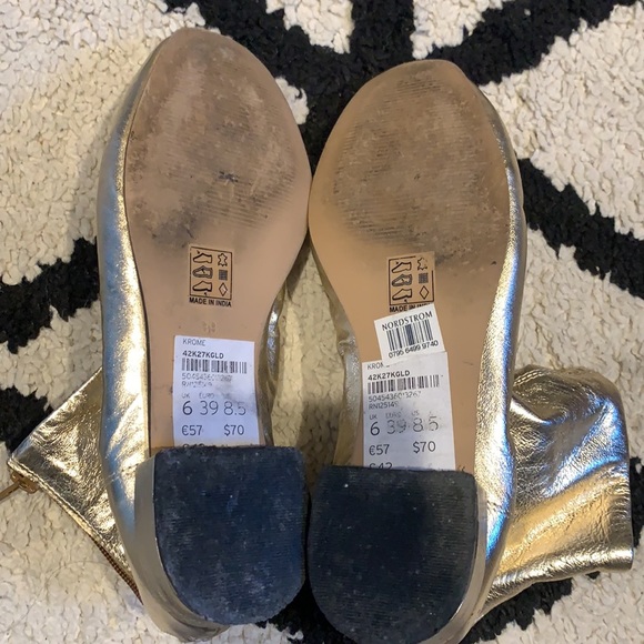 Gold, flat booties, size 6 Topshop from Nordstrom’s - Picture 4 of 5